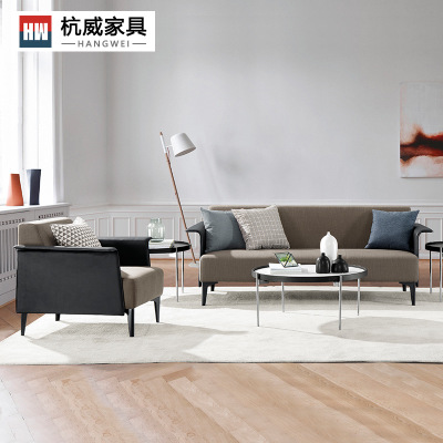 杭州办公沙发三人位接待室会客区沙发简约现代商务布艺工作室沙发