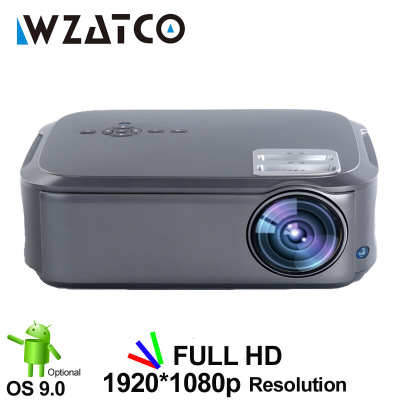 WZATCO T58全高清家用LED投影仪1920*1080p便携式家庭影院投影仪