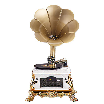 派拉蒙创意老式复古风留声机创意摆件生日礼物欧式客厅蓝牙音箱
