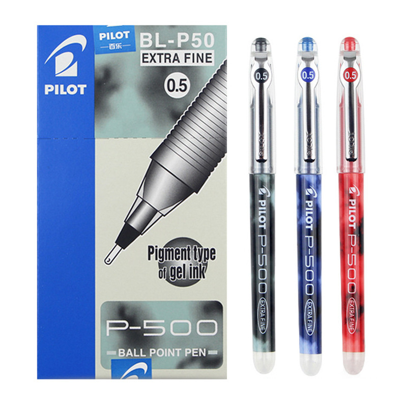 正品包邮Pilot百乐p500中性笔0.5针管考试p700黑笔学生水性百乐笔