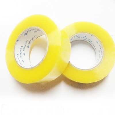 黄色透明胶带厂家批发快递打包封口胶带4.5*2.5cm透明封箱胶带