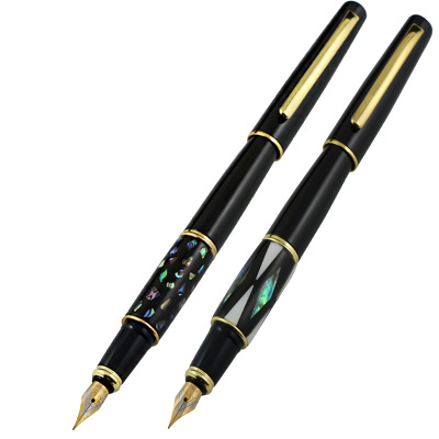 新款礼品墨水笔 办公商务礼品钢笔套装定做 贝壳铱金笔尖钢笔