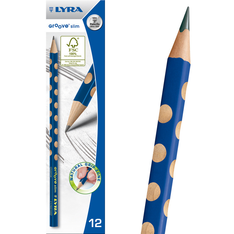 德国Lyra艺雅Groove细支洞洞铅笔12支盒装 纠正握笔1760100