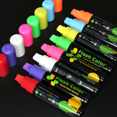 LED电子板发光笔 黑板专用荧光笔 玻璃板液态书写笔 大号八色画笔