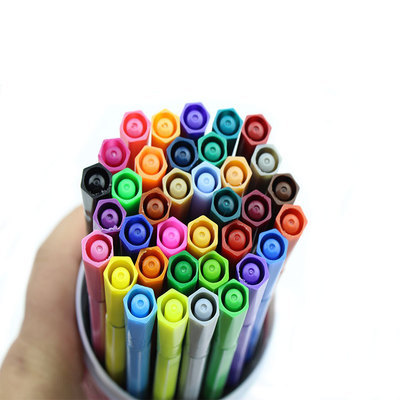 12色水彩笔可水洗画笔筒装画笔儿童绘画用品涂鸦笔小学生文具