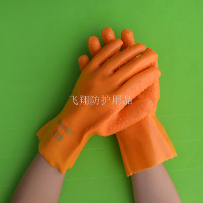 劳保手套岩浪628耐酸碱工业手套橡胶工作手套防护手套