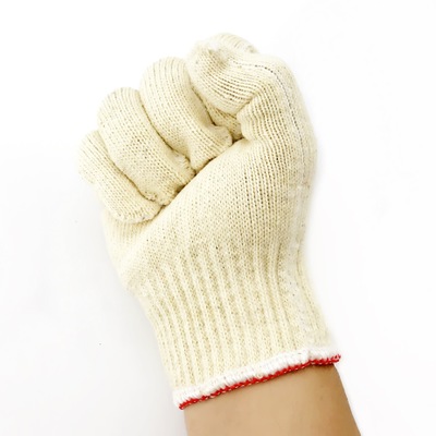 优质涤棉纱手套点塑防护手套劳保手套棉线手套耐磨防滑保暖