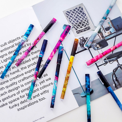韩版中性笔套装创意小清新学生可爱彩笔十支装黑色签字笔厂家批发