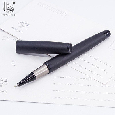 厂家销售磨砂广告中性笔进口金属笔芯签字笔定制签字笔圆珠笔套装