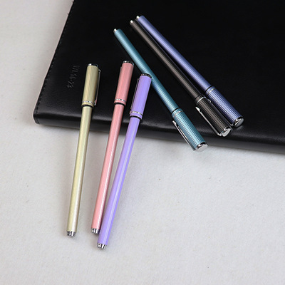 厂家销售彩色中性笔可爱学生书写办公财会用笔商务礼品定制广告笔