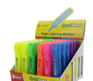 荧光笔斜头彩色重点标记六色可选学生文具办公记号笔批发