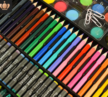 开学季150件儿童水彩笔学生绘画套装礼盒美术用品塑料装节日画笔