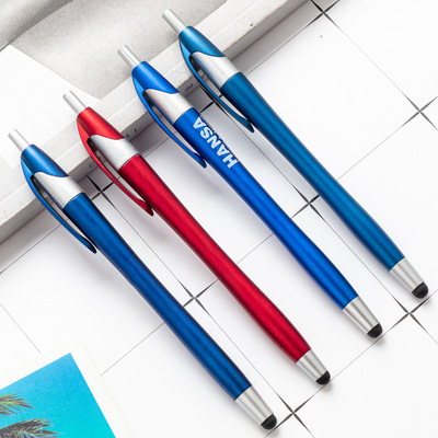 跨境新款塑料彩色漆杆圆珠笔 商务办公0.7mm圆珠笔学生原子油性笔