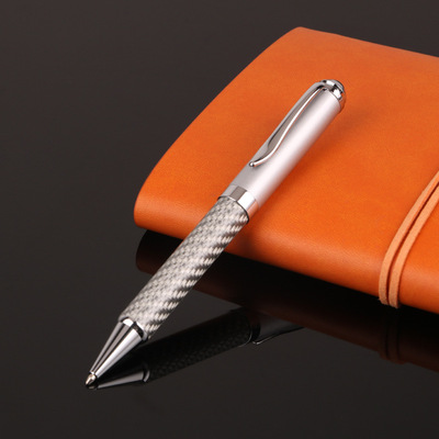 碳纤维金属转动圆珠笔 创意广告笔 礼品圆珠笔 定制LOGO 一件代发