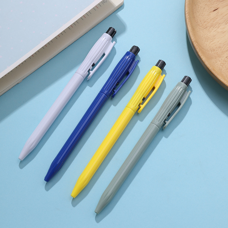 简易按动圆珠笔定制广告笔可印LOGO圆珠笔油笔厂家批发