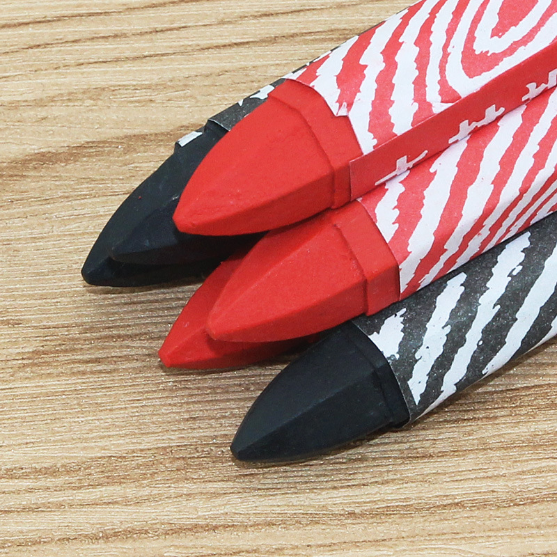 木材记号蜡笔 石材蜡笔红色 黑色蜡笔 粗糙面大字笔 拍下备注颜色