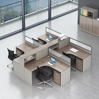 职员屏风办公桌子员工办公室电脑桌椅组合隔断卡座工位财务工作桌