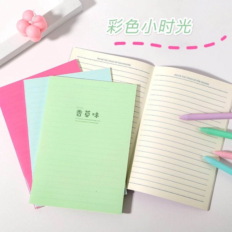 纸语纸言糖果色马丁本b5加厚简约学生横线ins风可爱少女心笔记本