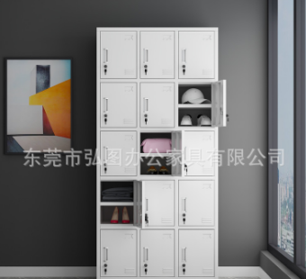 现货员工柜储物柜车间衣柜双层鞋柜十五门双层鞋柜带隔板多隔层柜
