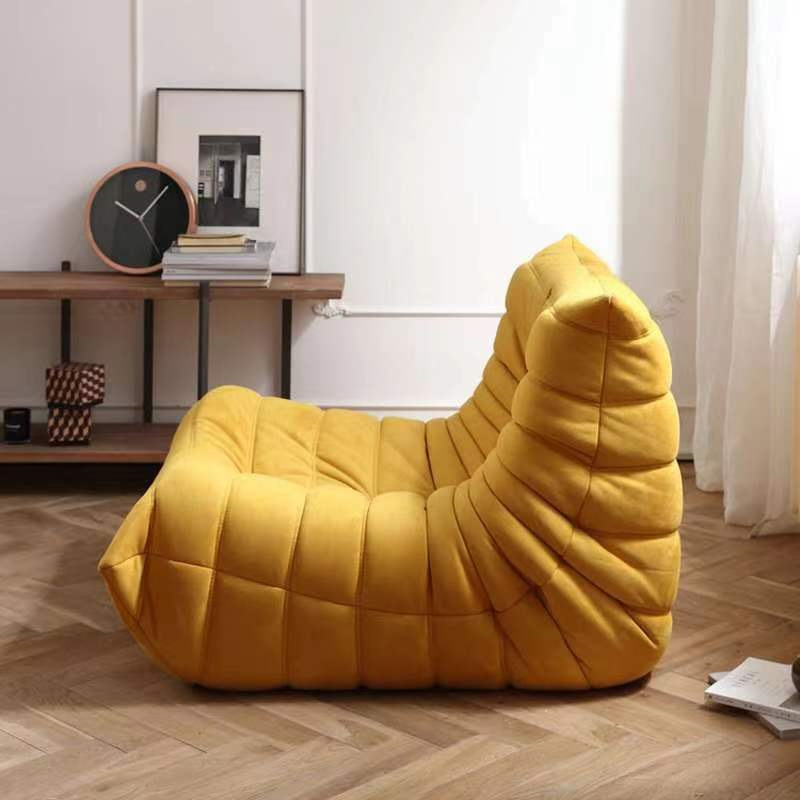 北欧设计师客厅休闲椅写意空间毛毛虫懒人沙发椅创意网红单人沙发