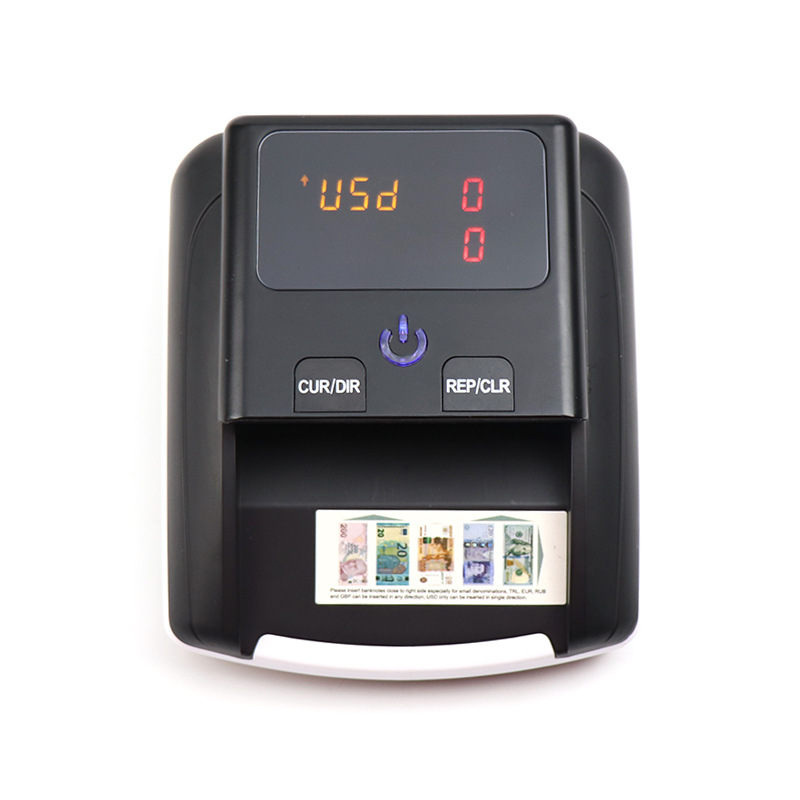 便携式小型智能验钞机 金额合计美元欧元两用货币计点钞机
