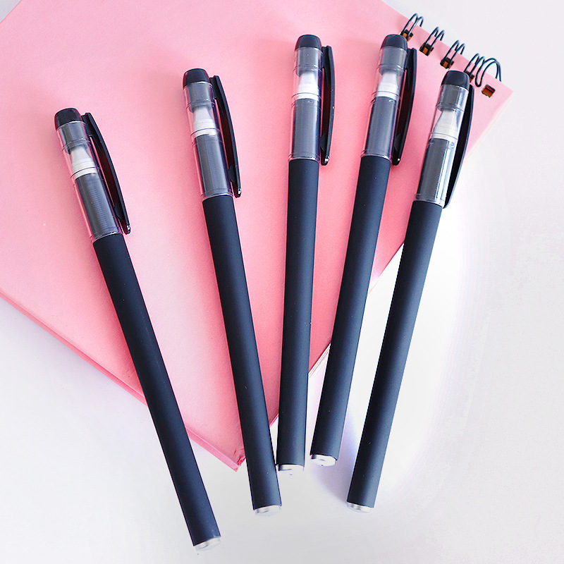 380中性笔学生用考试专用笔0.38 0.5MM黑色签字全针管子弹头水笔