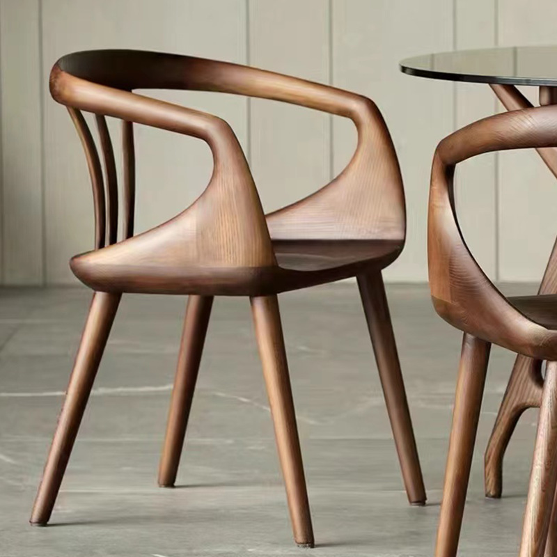 北欧实木家用椅子现代创意北欧设计师餐厅书房餐椅家用靠背坐椅