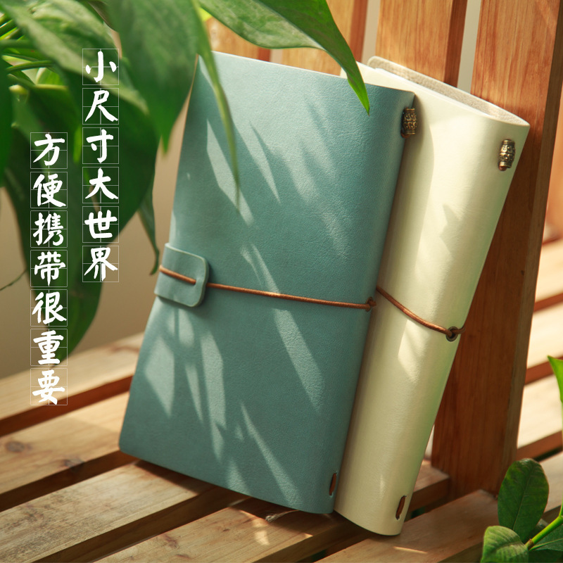 a6tn软皮空白页旅行笔记本随身手帐可爱简约ins风精致超厚定-制