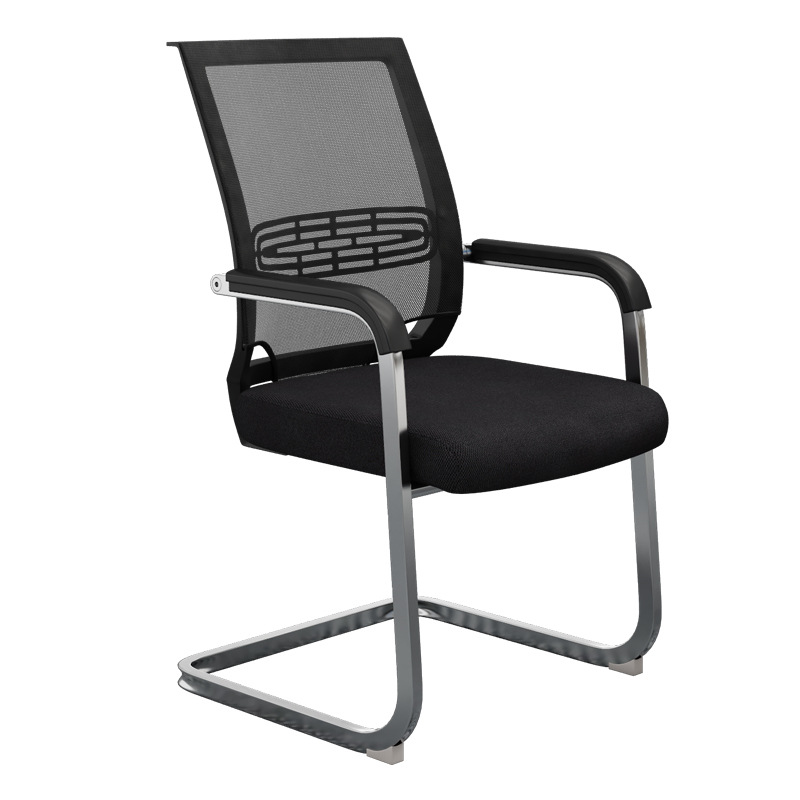 会议椅弓形洽谈椅职员办公椅电脑椅现代办公室会客椅固定扶手