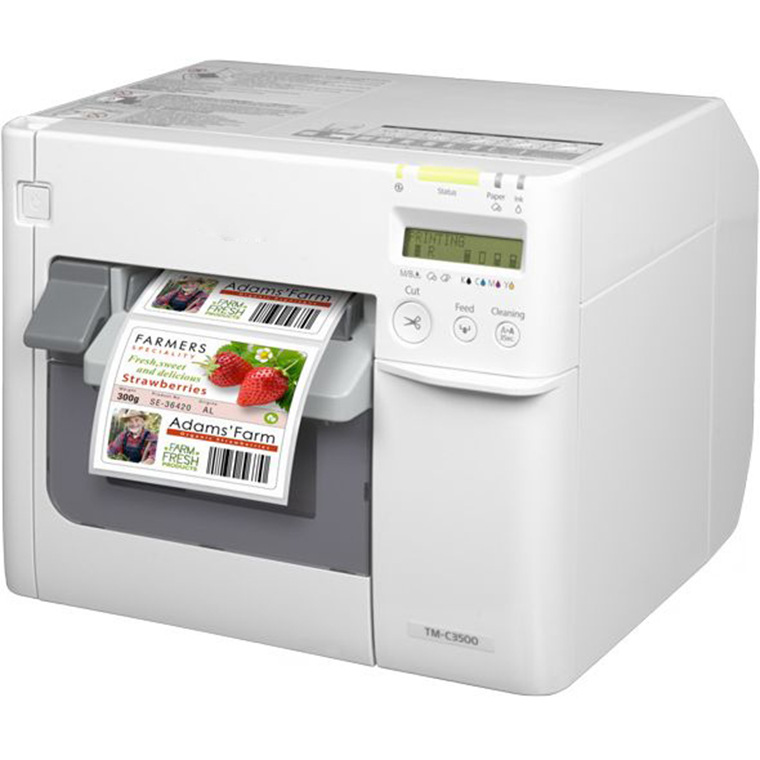 爱普生Epson桌面式工业级TM-C3500全彩色喷墨数码卷筒标签打印机
