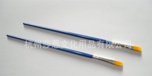 【厂家直销】17CM塑料杆扁头尼龙毛刷 画笔 优质环保