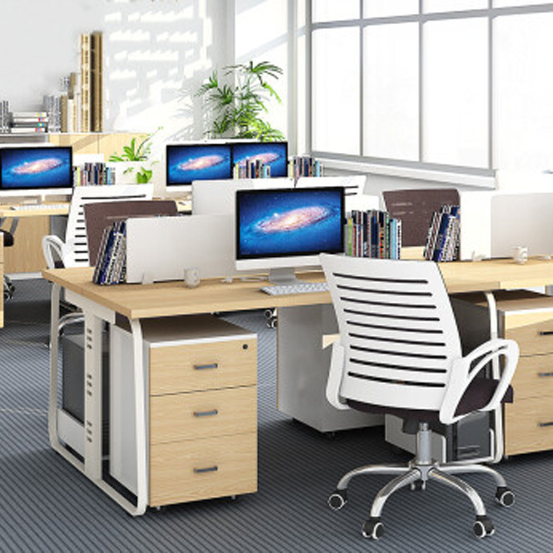 办公家具职员办公桌椅电销卡座办公室电脑组合桌子工位实木条桌子