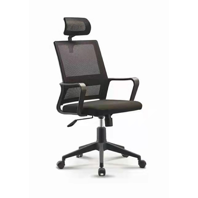 电脑椅网布现代办公椅简约弓形职员椅靠背家用升降转移工字椅头枕