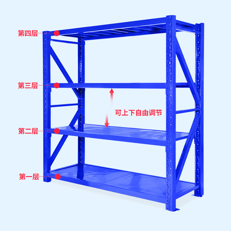 南宁轻型货架仓储多层储物架简易组合置物架中型快递物料架展示架