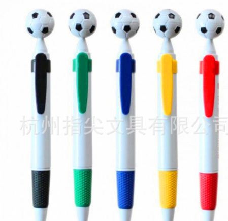 供应按动造型圆珠笔广告礼品促销笔可定logo圆珠笔足球造型圆珠笔