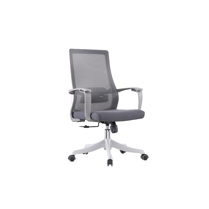 职员办公椅家用人体工学靠背转椅护腰电脑椅灰色久坐升降会议椅子