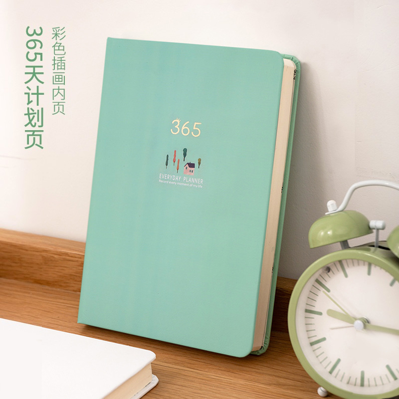 创意工作日程本365天计划本卡通日记本记事本笔记本本子效率手册