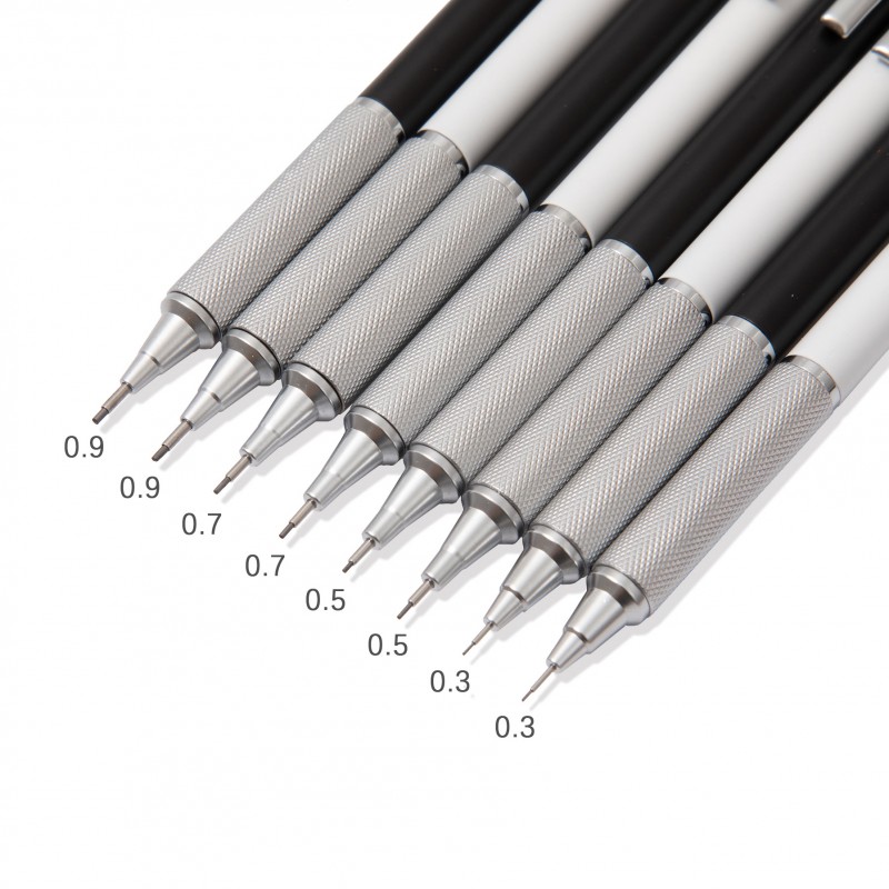 高质量全金属绘图自动铅笔 0.3 0.5 0.7 0.9mm制图活动铅笔绘画