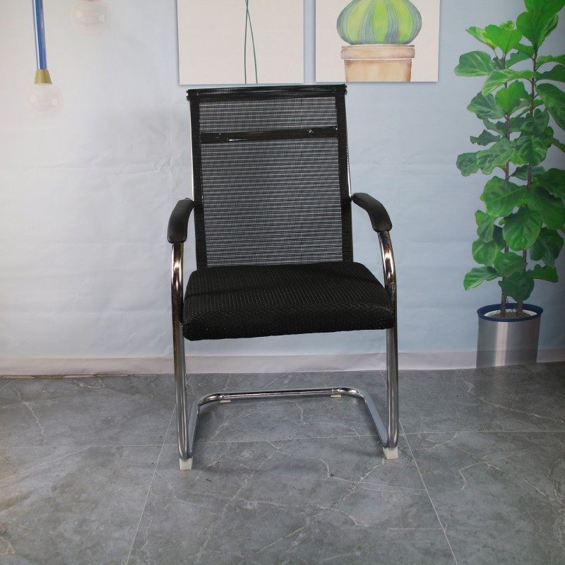 现代办公椅弓形职员会议椅休闲扶手电脑办公椅子网布家用高背椅子