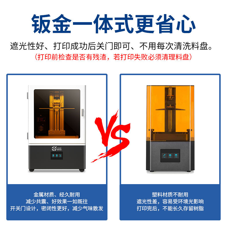 汇丰创新厂家光固化3d打印机10.1寸8K高清工业级滚珠丝杆恒温加热