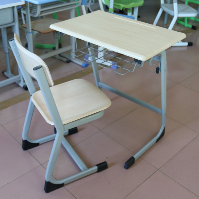 中小学生课桌椅厂家直销单双人课桌学生课桌 课桌椅套装 培训桌椅