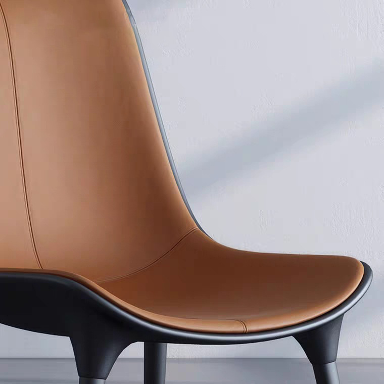 意式极简真皮餐椅现代简约戴安娜靠背餐厅样板房设计师风格餐桌椅