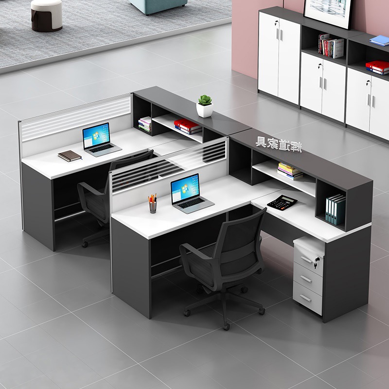 职员办公桌简约现代员工位电脑桌组合财务桌椅工厂屏风246人卡座