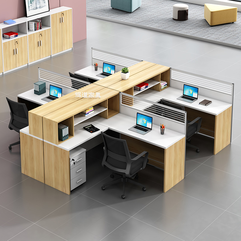 昆明办公家具现代简约职员办公桌椅 新款钢木屏风组合位定制卡座