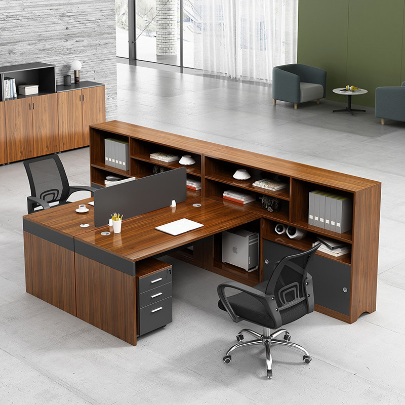 办公桌椅组合工业风办公家具创意职员办公桌6人位电脑桌批发厂家