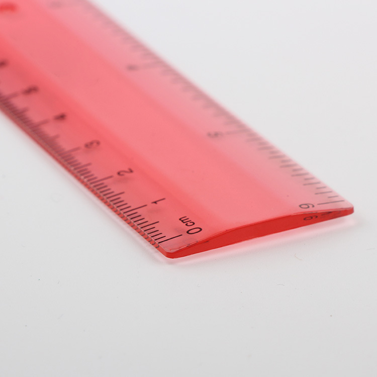15CM带挂孔透明塑料小学生直尺ruler测量绘图儿童尺子学习文具