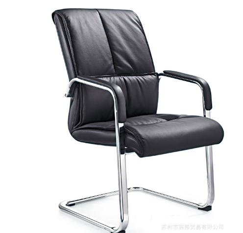 宸邦 电脑椅子高档办公椅职员椅老板椅皮质弓形架会议室椅子特价
