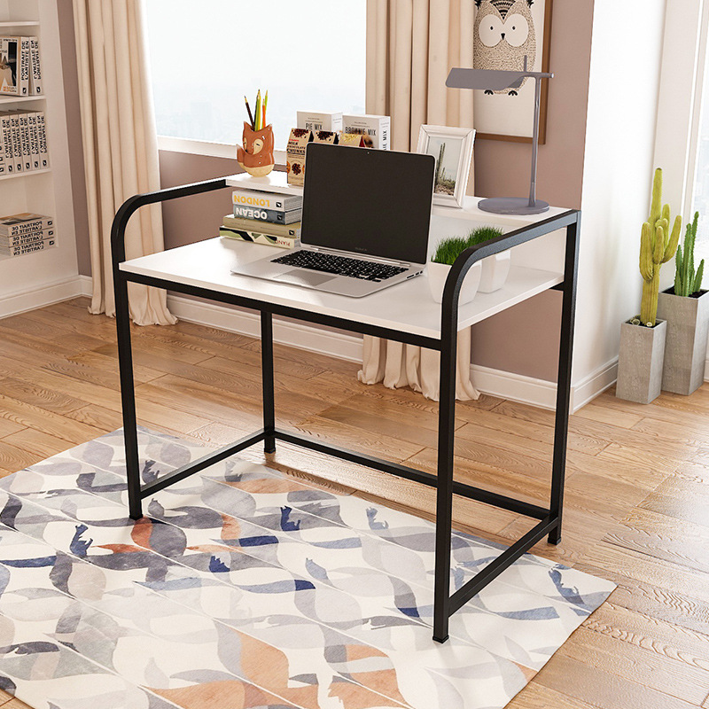 电脑桌台式桌子简约现代办公桌家用书桌书架组合简易笔记本写字桌