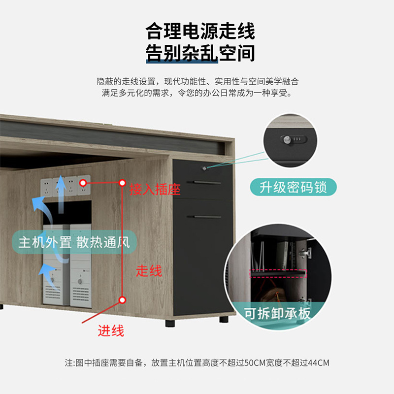 办公桌椅组合工业风职员办公桌简约现代双人员工位4/6人位工位桌