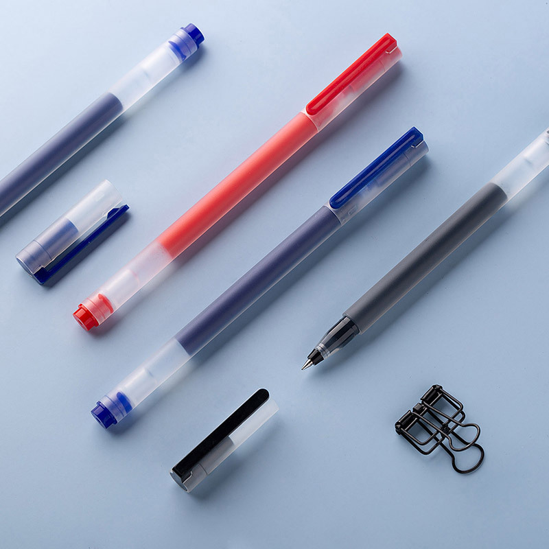 CNG巨能写签字笔 创意学生文具大容量中性笔 0.5黑色直液笔12支盒